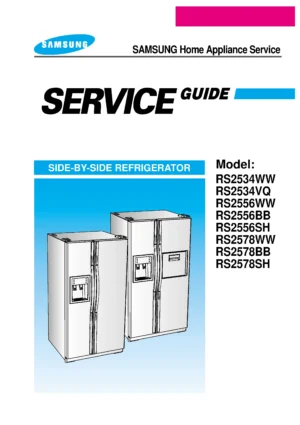 Samsung rs2578ww rs2578bb rs2578sh service manual cover