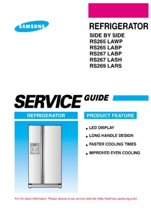Samsung rs265lawp rs265labp service manual cover
