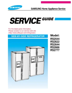 Samsung rs2777sl service manual cover