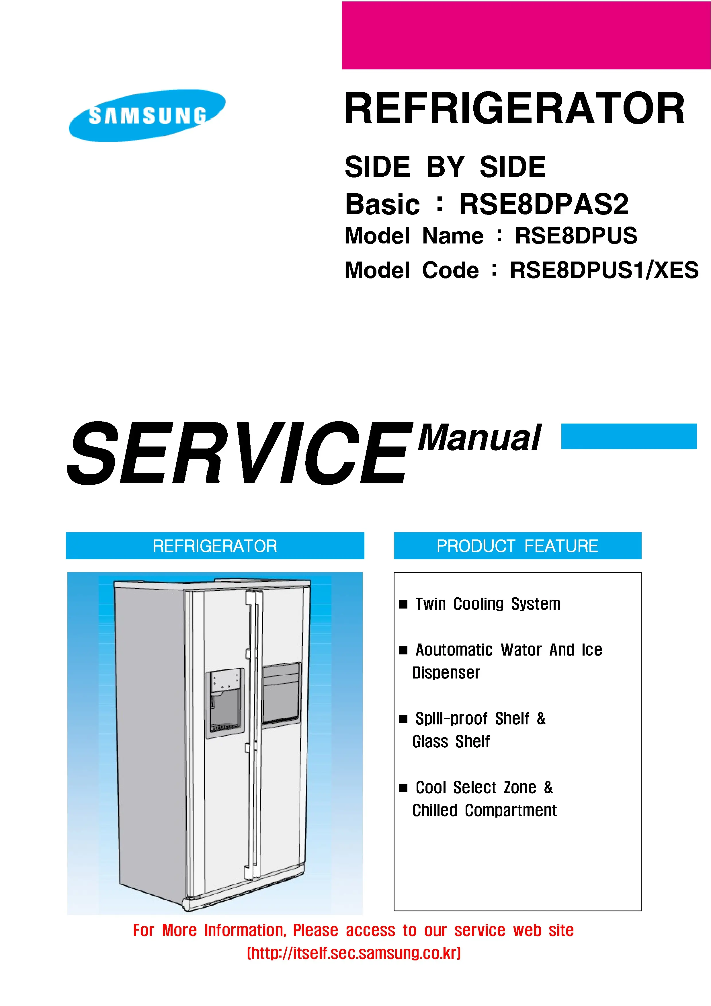 Samsung rse8dpus service manual cover