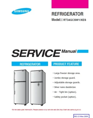 Samsung rt34gcsw service manual cover