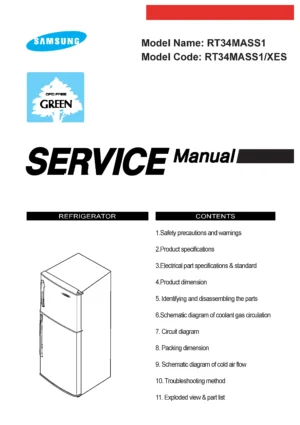 Samsung rt34mass1 service manual cover