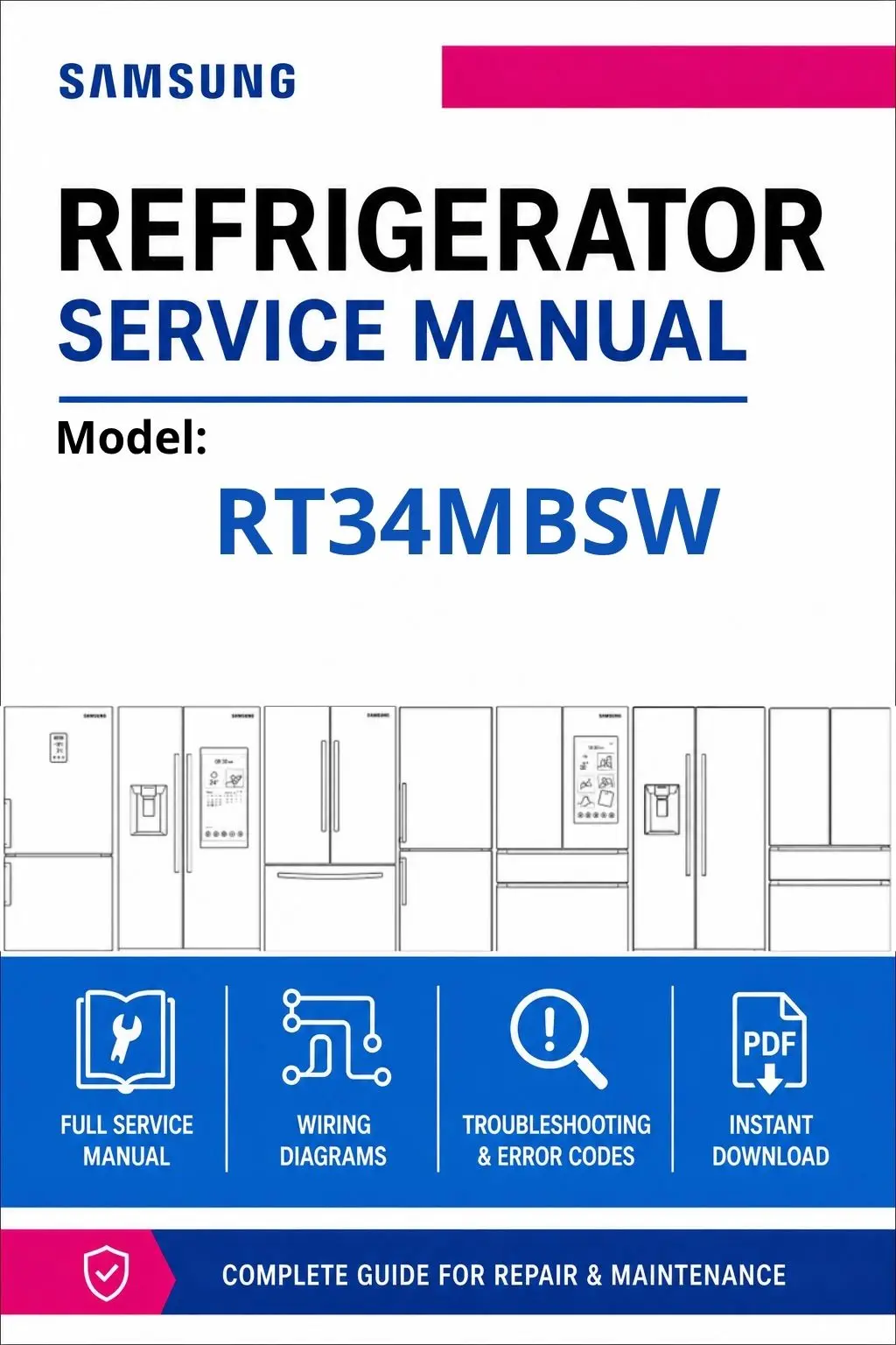 Samsung rt34mbsw service manual cover