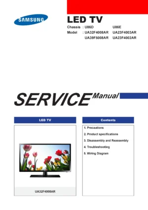 Samsung ua32f4008ar ua23f4003ar ua39f5008ar ua23f4002ar service manual cover
