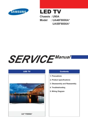 Samsung ua55f8000a ua46f8000a service manual cover