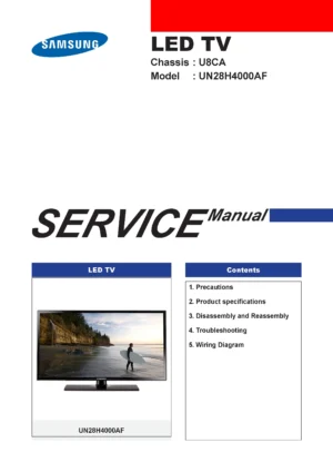 Samsung un28h4000 un28h4000af un28h4000afxza service manual cover