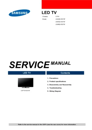 Samsung un32eh5050f un40eh5050f un46eh5050f service manual cover