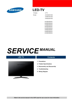 Samsung un40es6800g n60es6500g n46es6800g n55es6800g service manual cover
