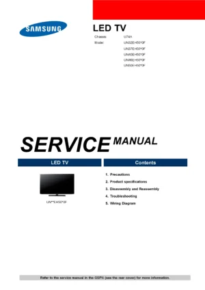 Samsung un46eh5000f service manual cover