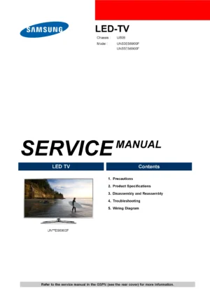 Samsung un50es6900f service manual cover