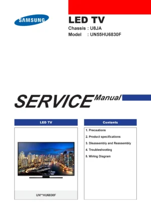 Samsung un55hu6830 un55hu6830f un55hu6830fxza service manual cover