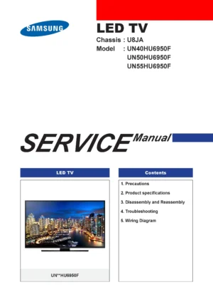 Samsung un55hu6950 un55hu6950f un55hu6950fxza service manual cover