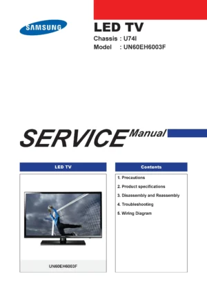 Samsung un60eh6003 un60eh6003f service manual cover