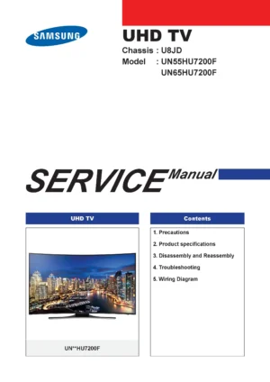 Samsung un65hu7200 un65hu7200f un65hu7200fxza service manual cover