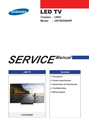 Samsung un75es9000 un75es9000f service manual cover