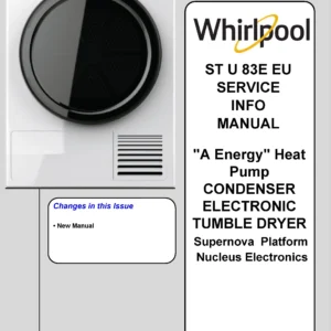 Whirlpool st u 83e eu service manual cover dryer type and model code, publication date and manual contents