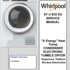 Whirlpool st u 83x eu service manual cover dryer type and model code, publication date and manual contents