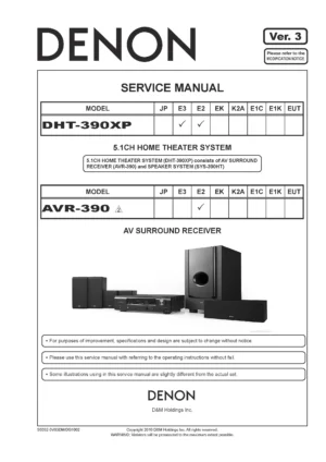 Denon dht 390xp service manual cover