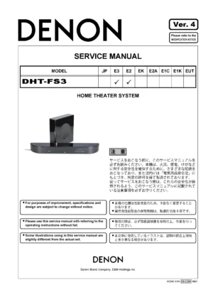 Denon dht fs3 service manual cover