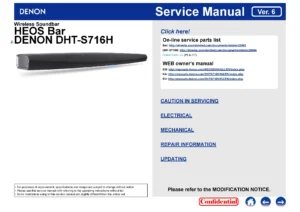 Denon dht s716h service manual cover