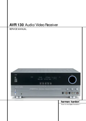 Harman kardon avr 130 service manual cover with picture of the AV Receiver with model type and number