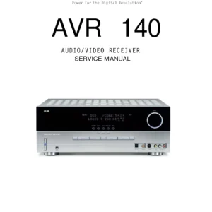 Harman kardon avr 140 service manual cover with picture of the AV Receiver with model type and number
