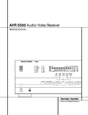 Harman kardon avr 5500 service manual cover with picture of the AV Receiver with model type and number