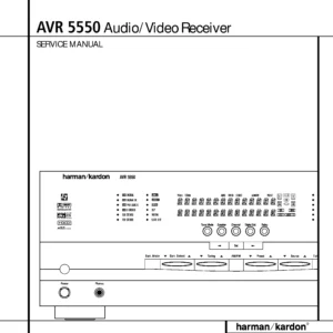 Harman kardon avr 5550 service manual cover with picture of the AV Receiver with model type and number