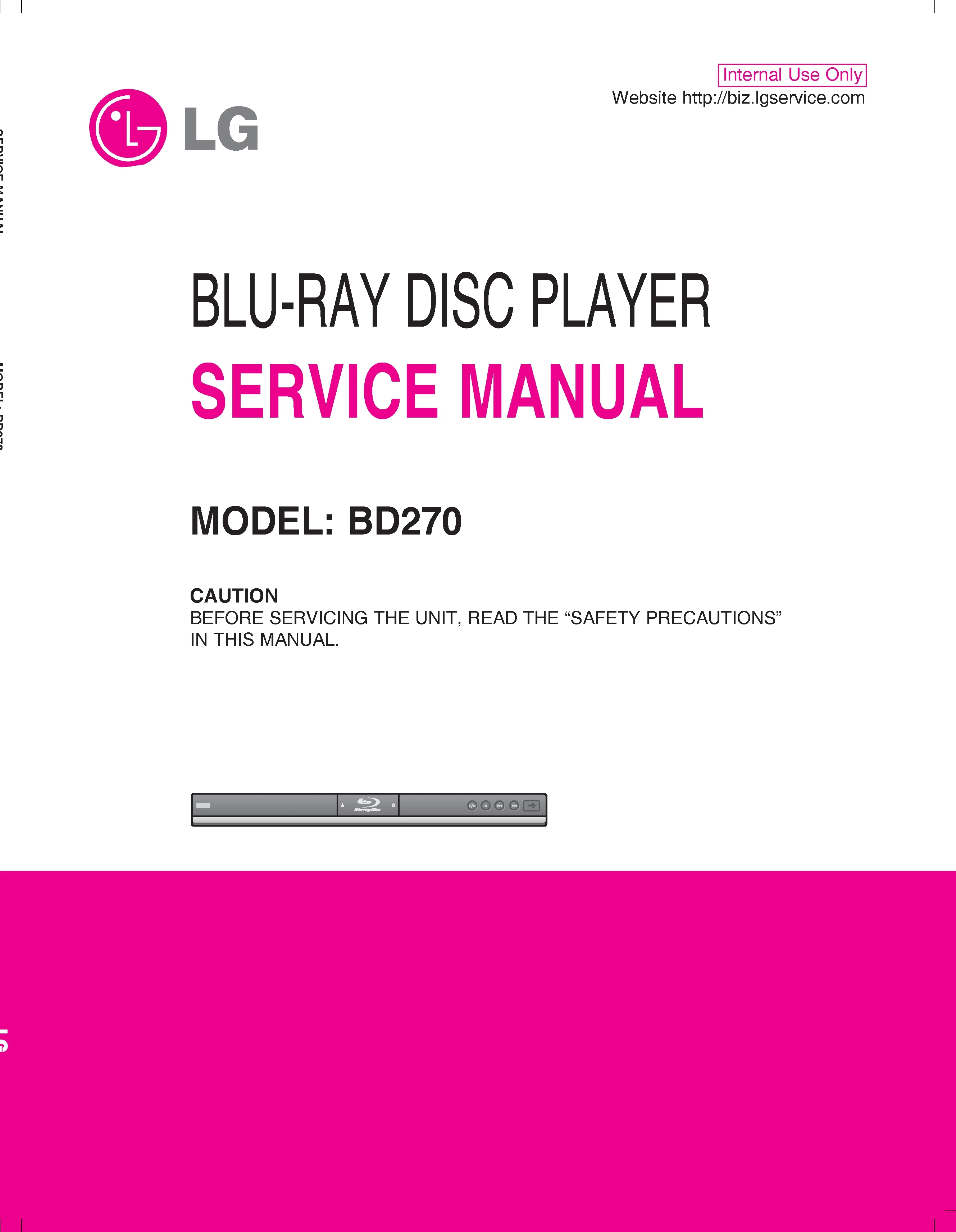 Lg bd270 service manual cover