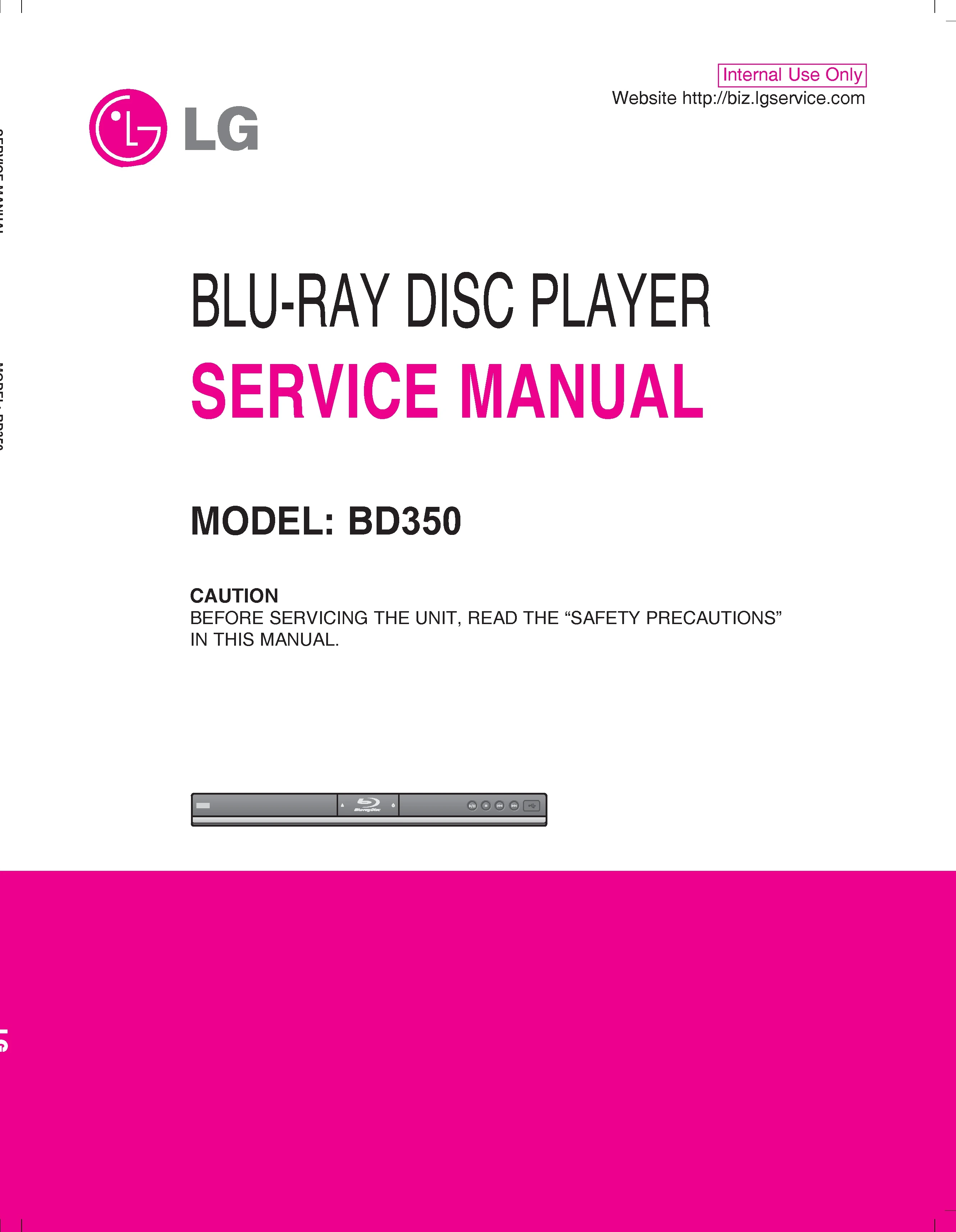 Lg bd350 service manual cover
