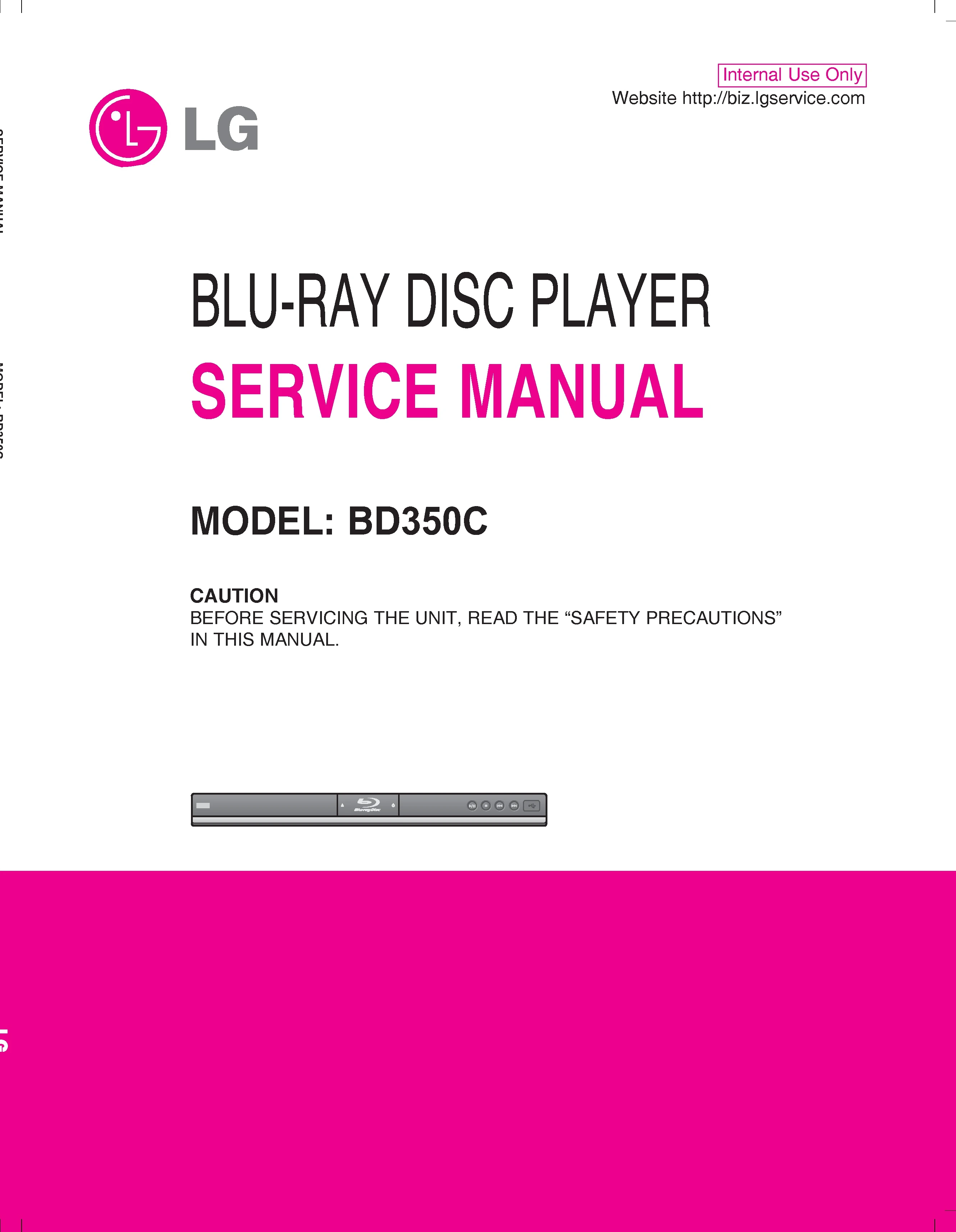 Lg bd350c service manual cover