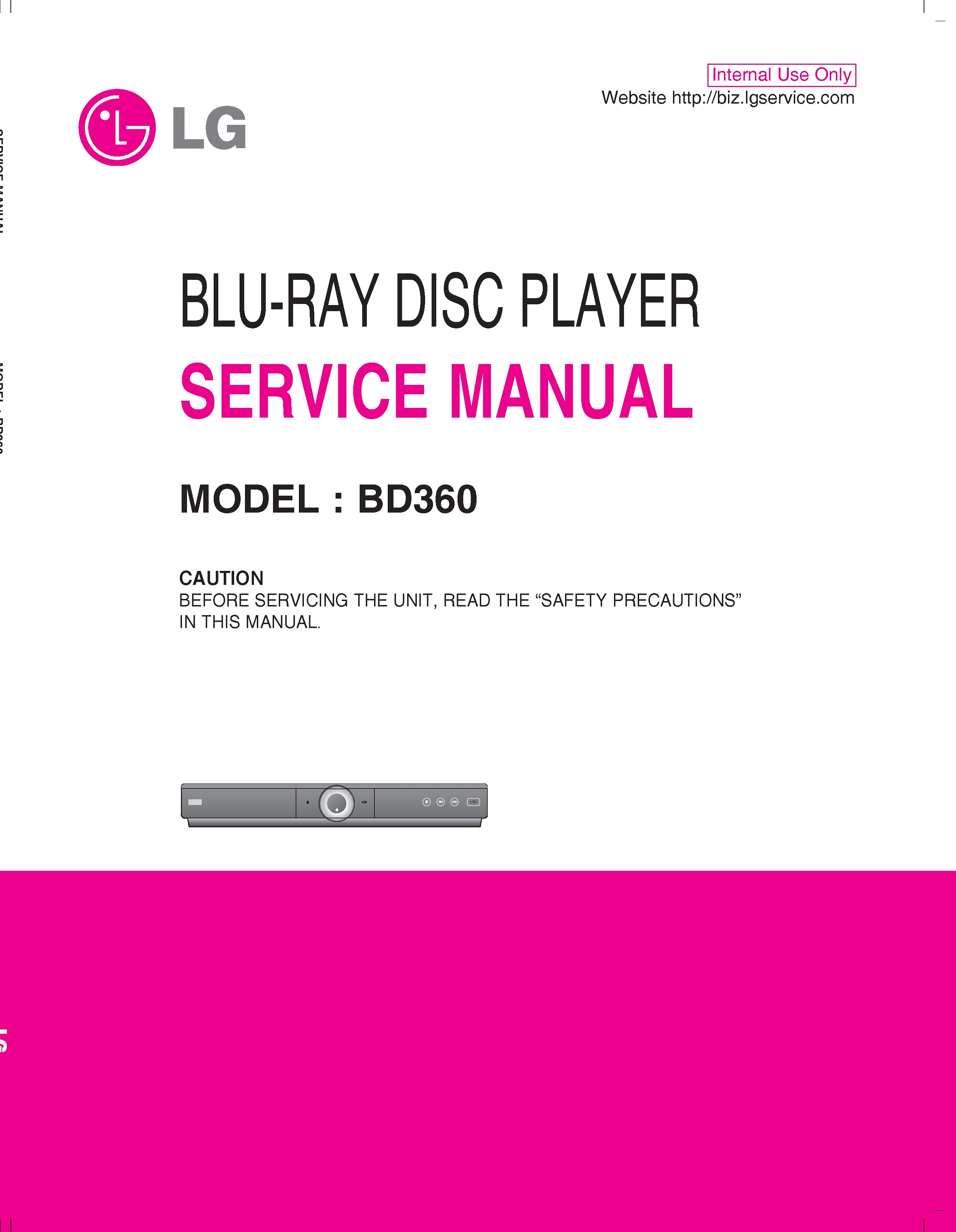 Lg bd360 service manual cover