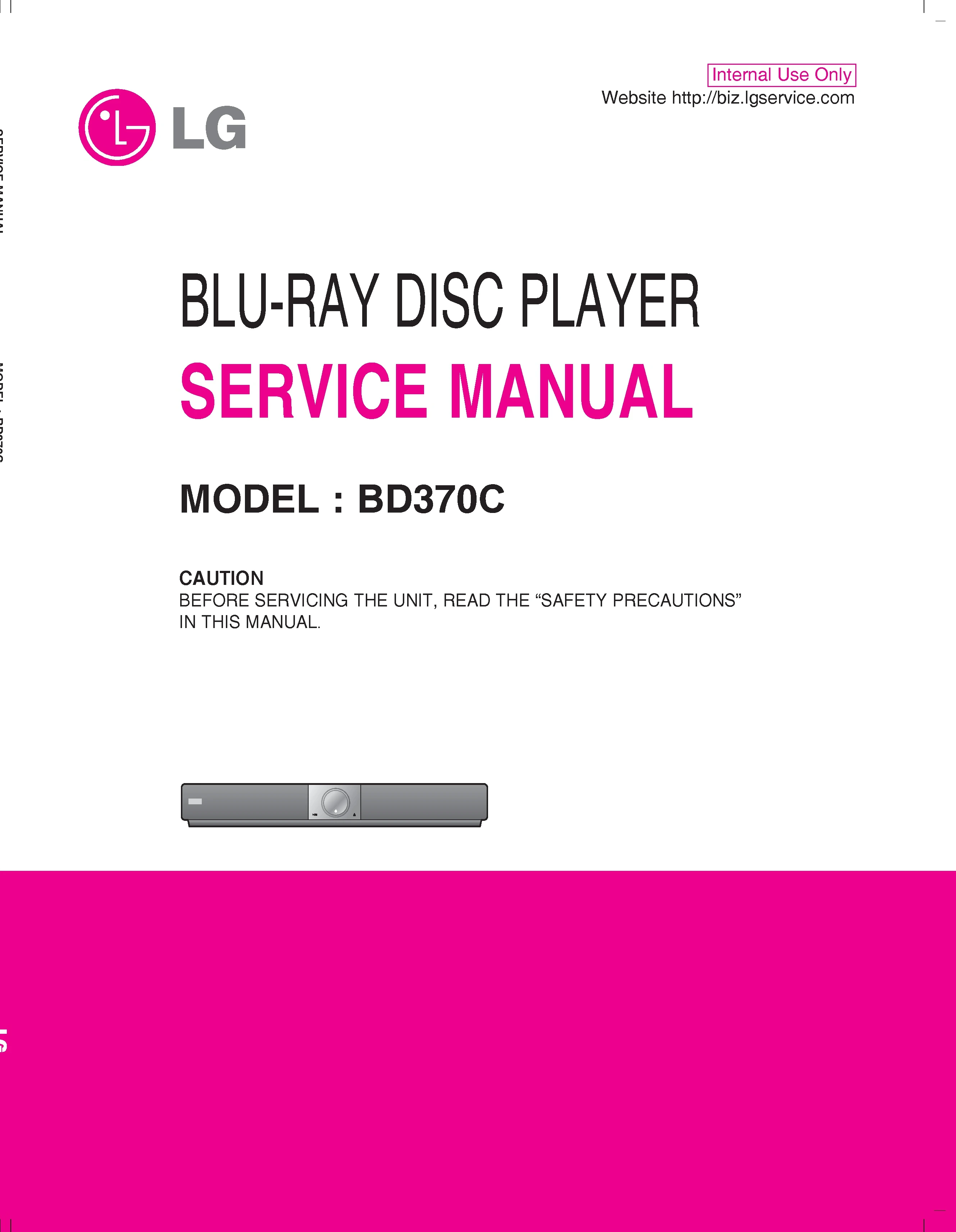Lg bd370c service manual cover