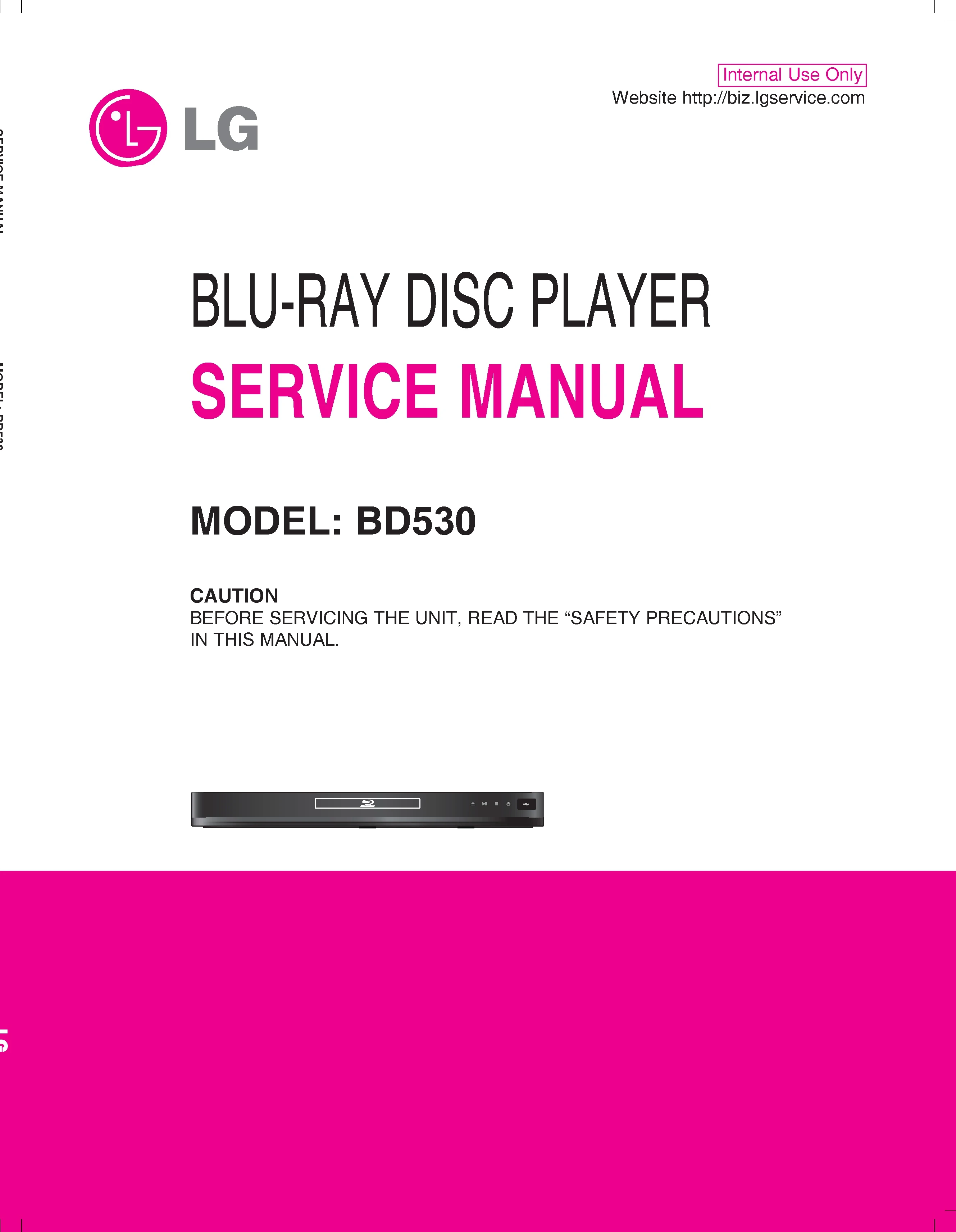 Lg bd530 service manual cover
