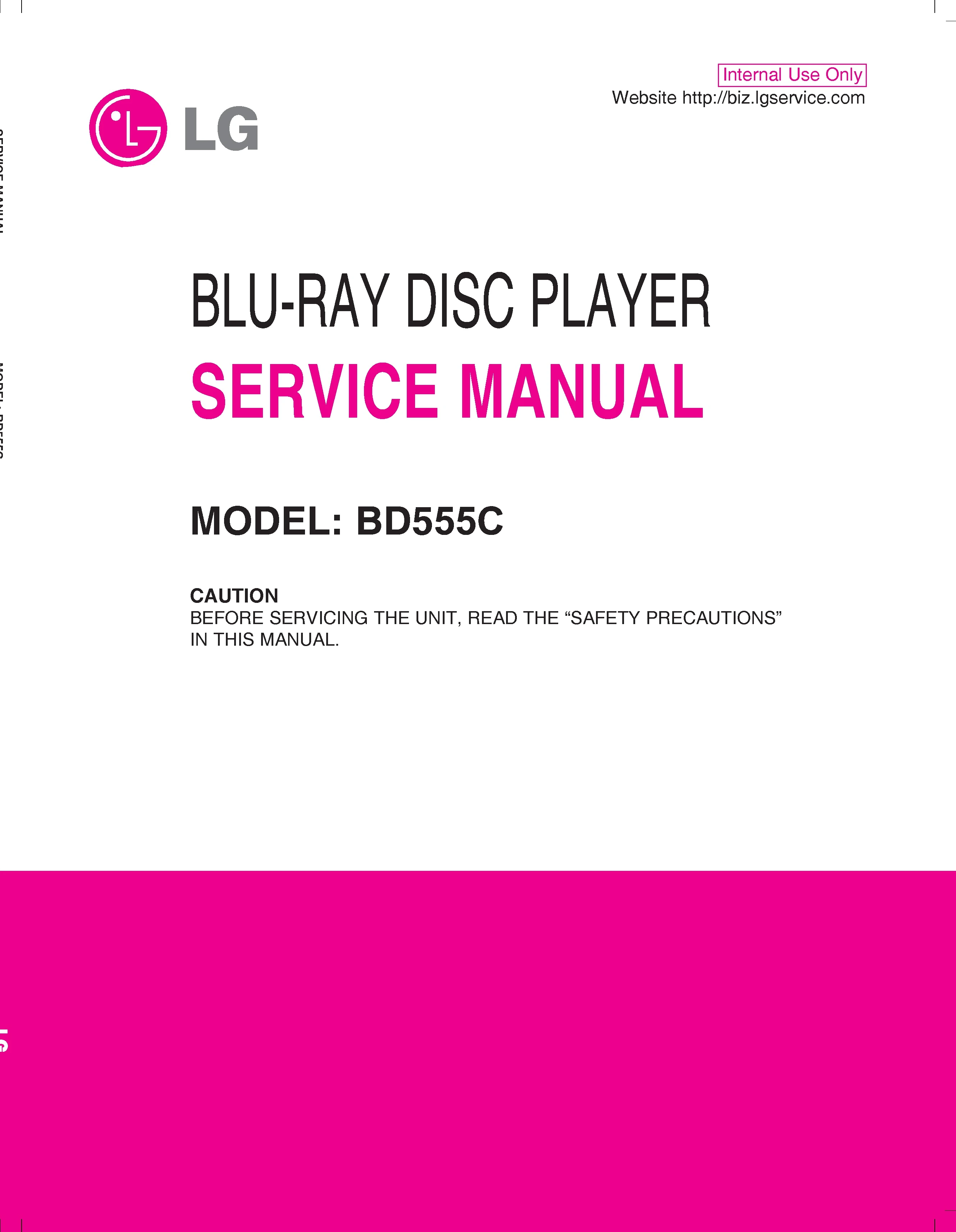 Lg bd555c service manual cover