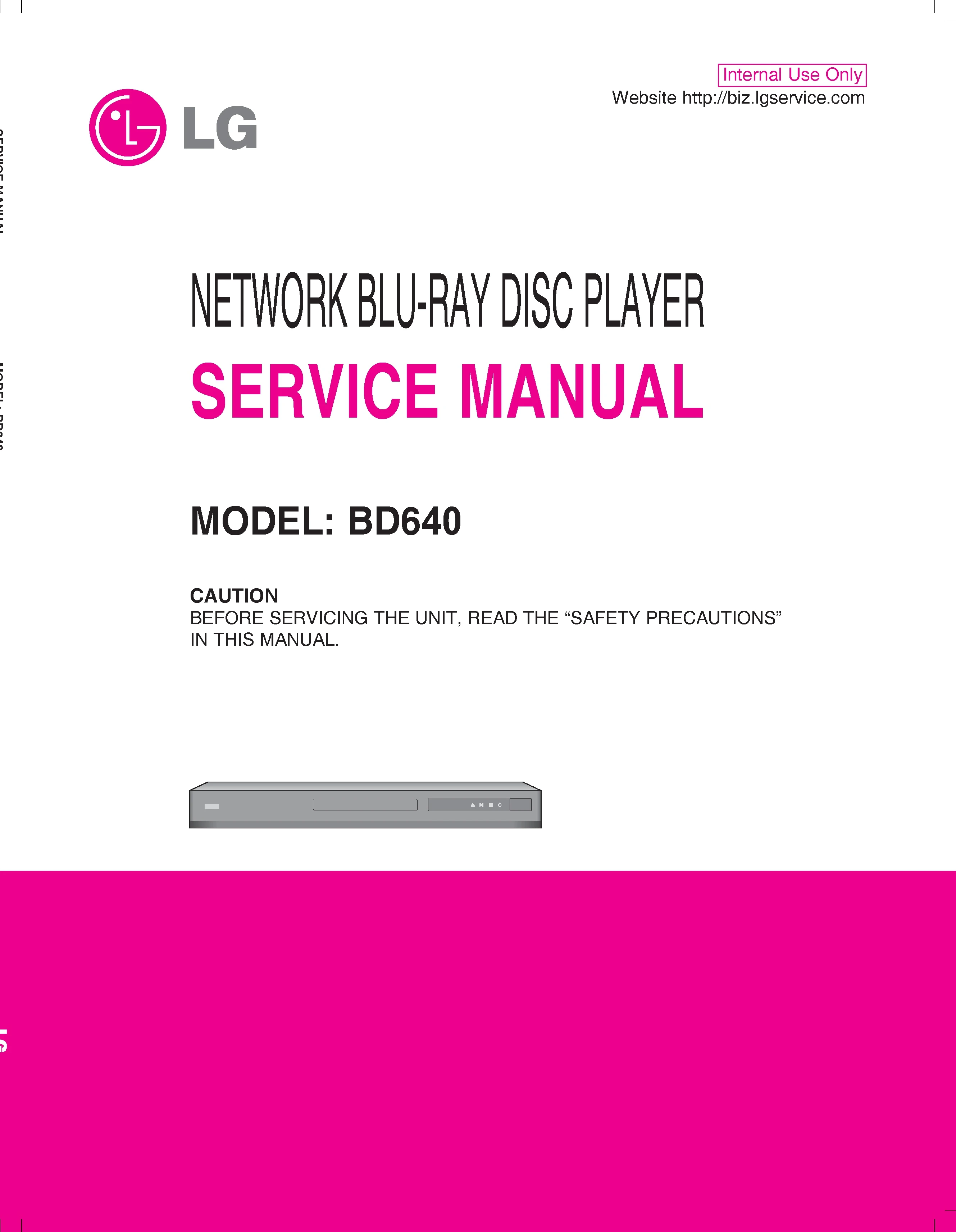 Lg bd640 service manual cover