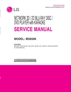 Lg bd650k service manual cover