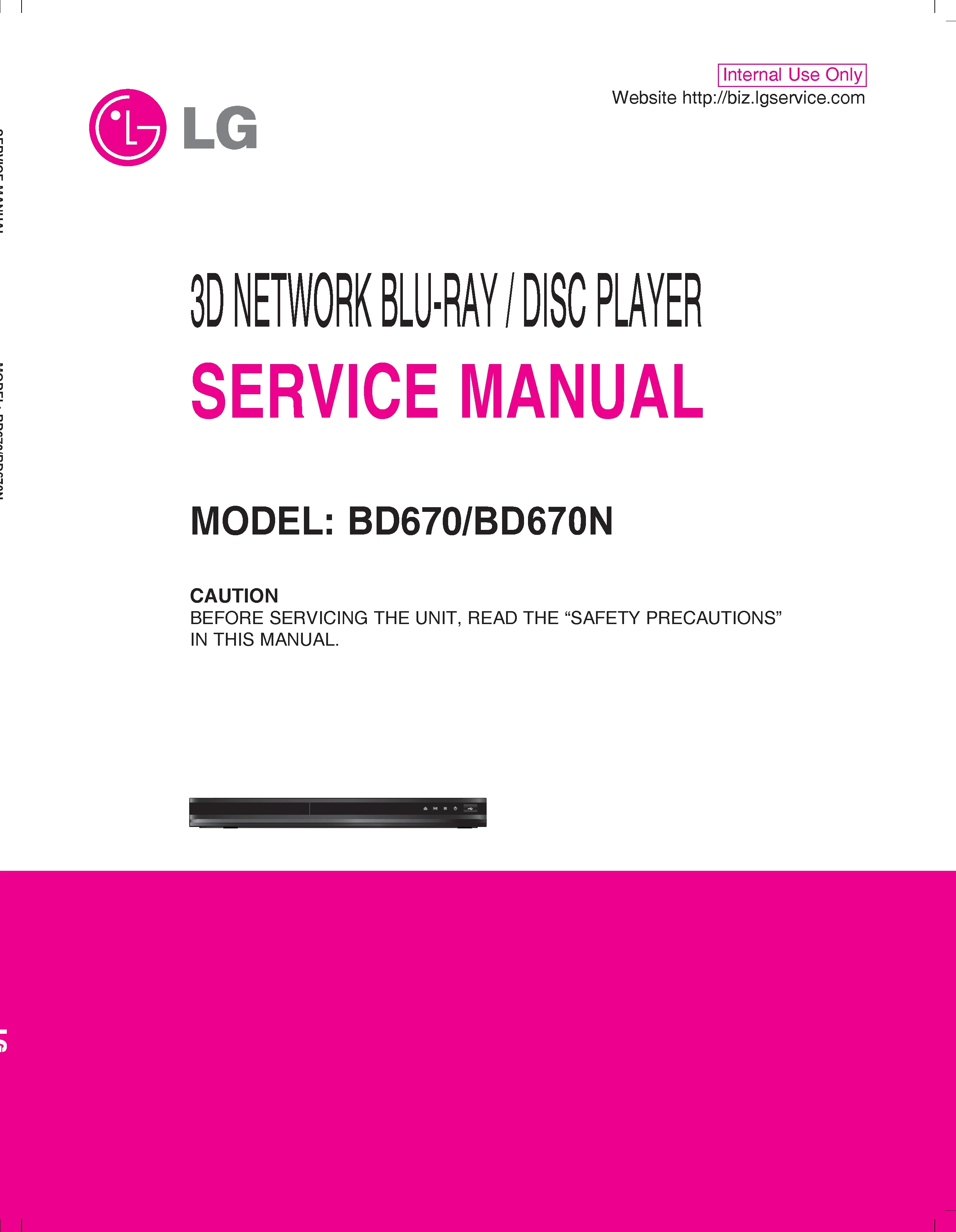 Lg bd670n service manual cover