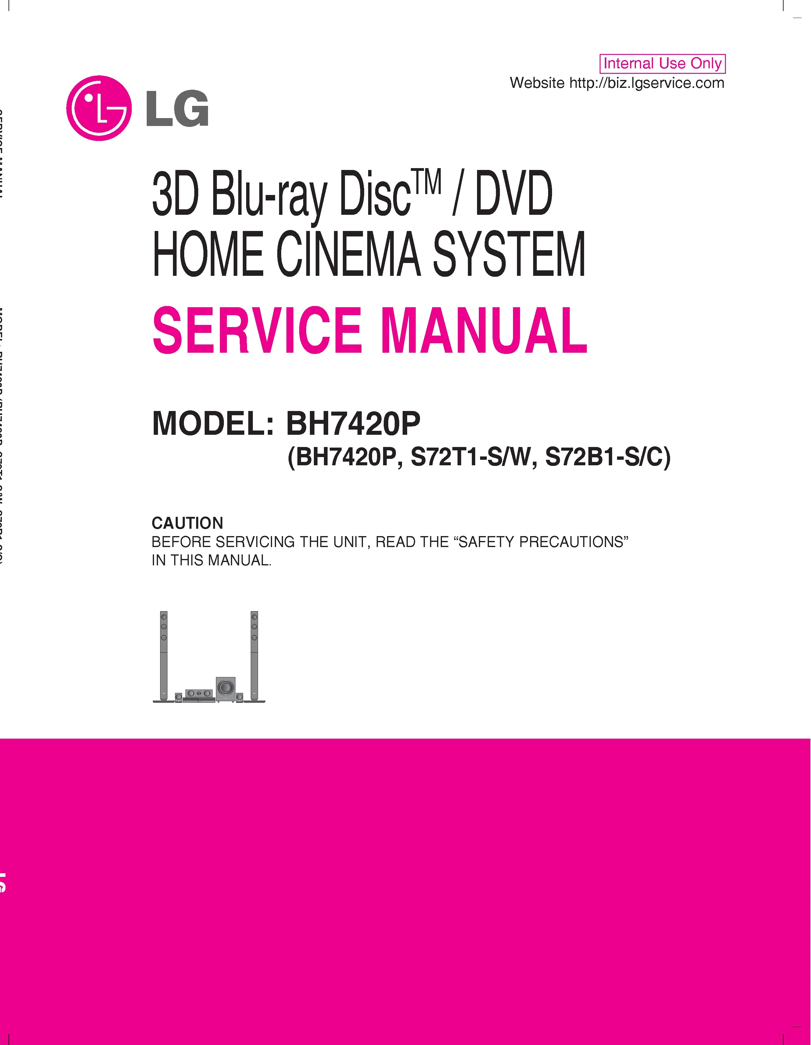 Lg bh7420p service manual cover