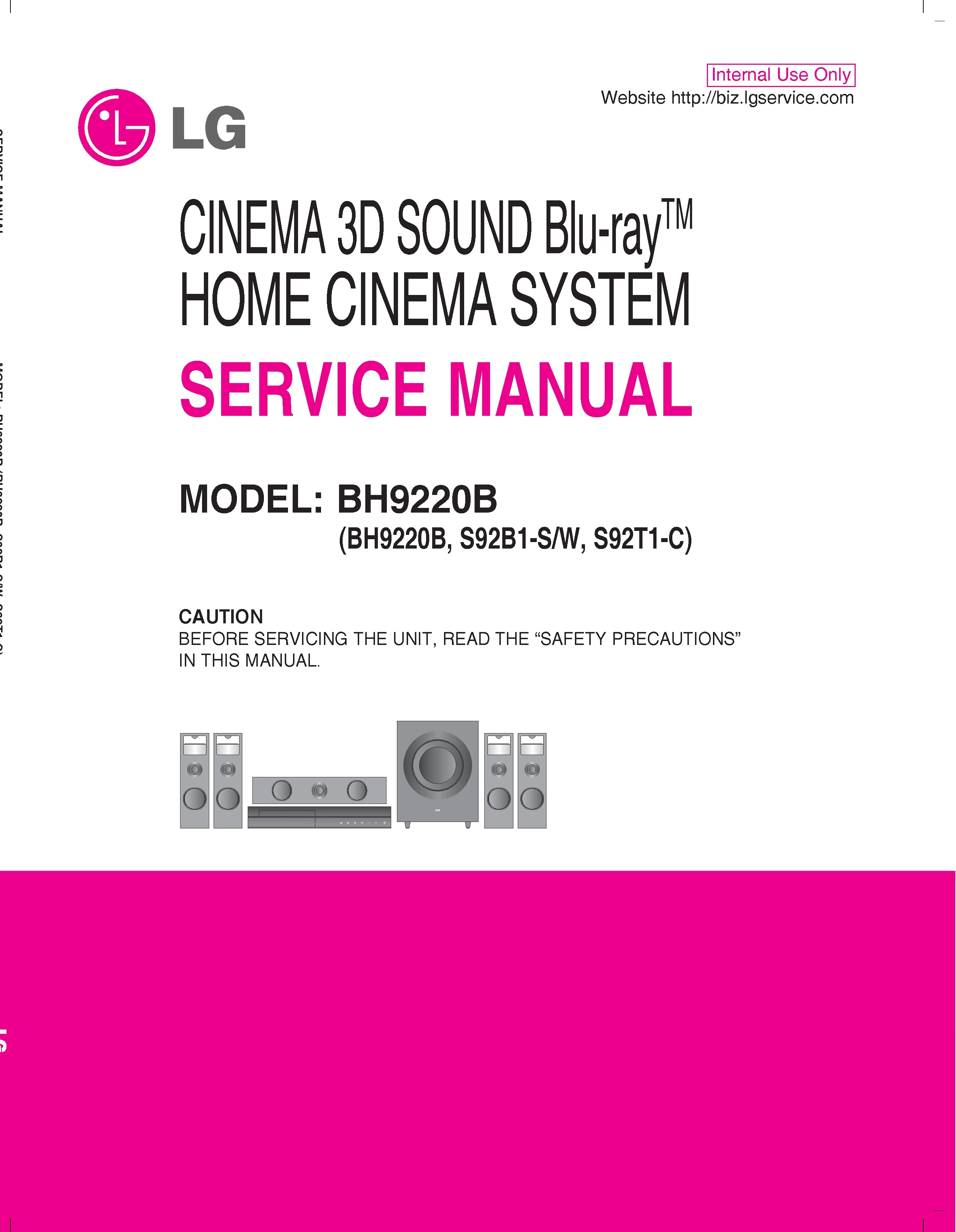 Lg bh9220b service manual cover