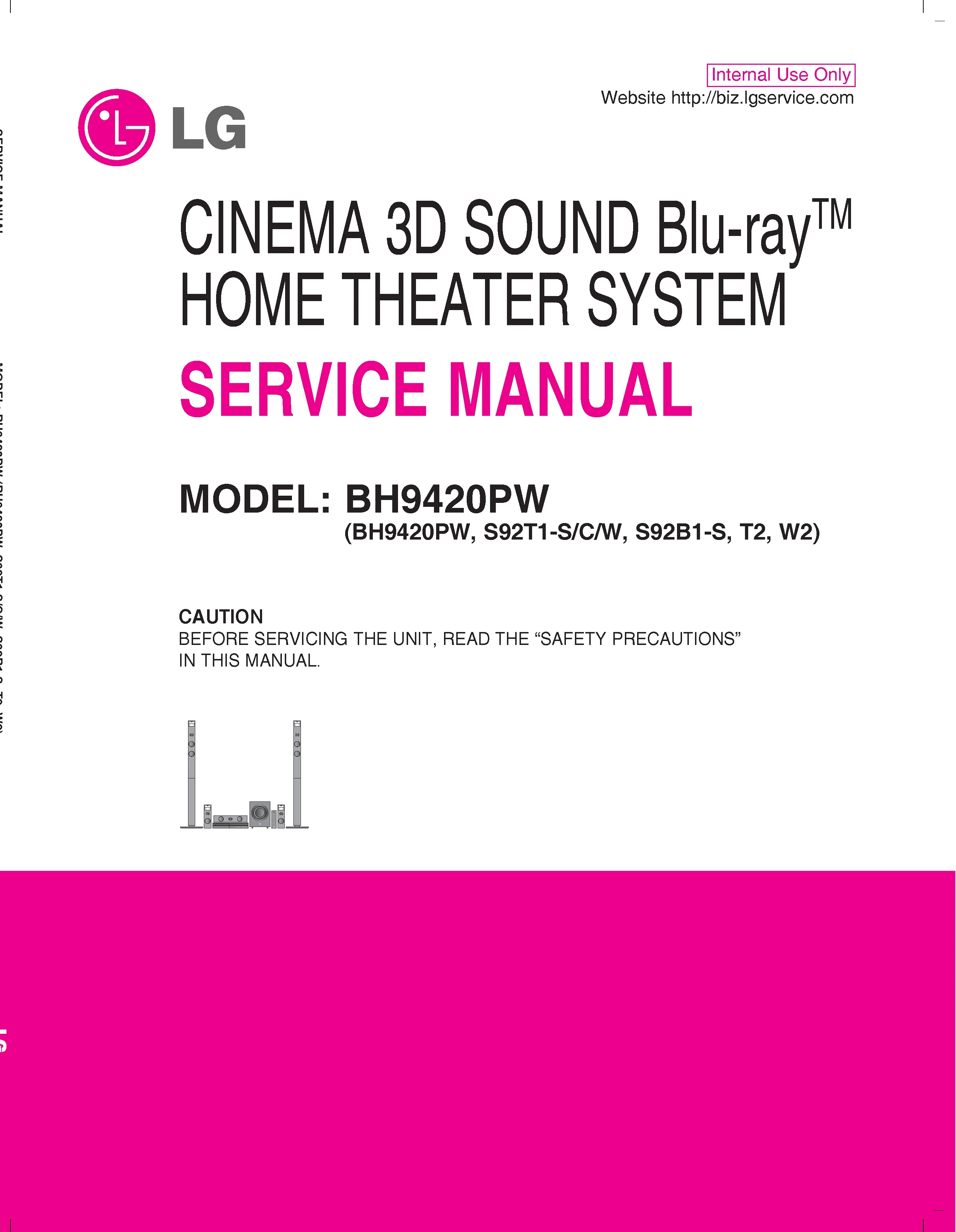 Lg bh9420pw service manual cover