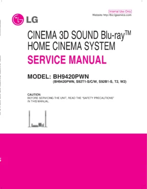 Lg bh9420pwn service manual cover