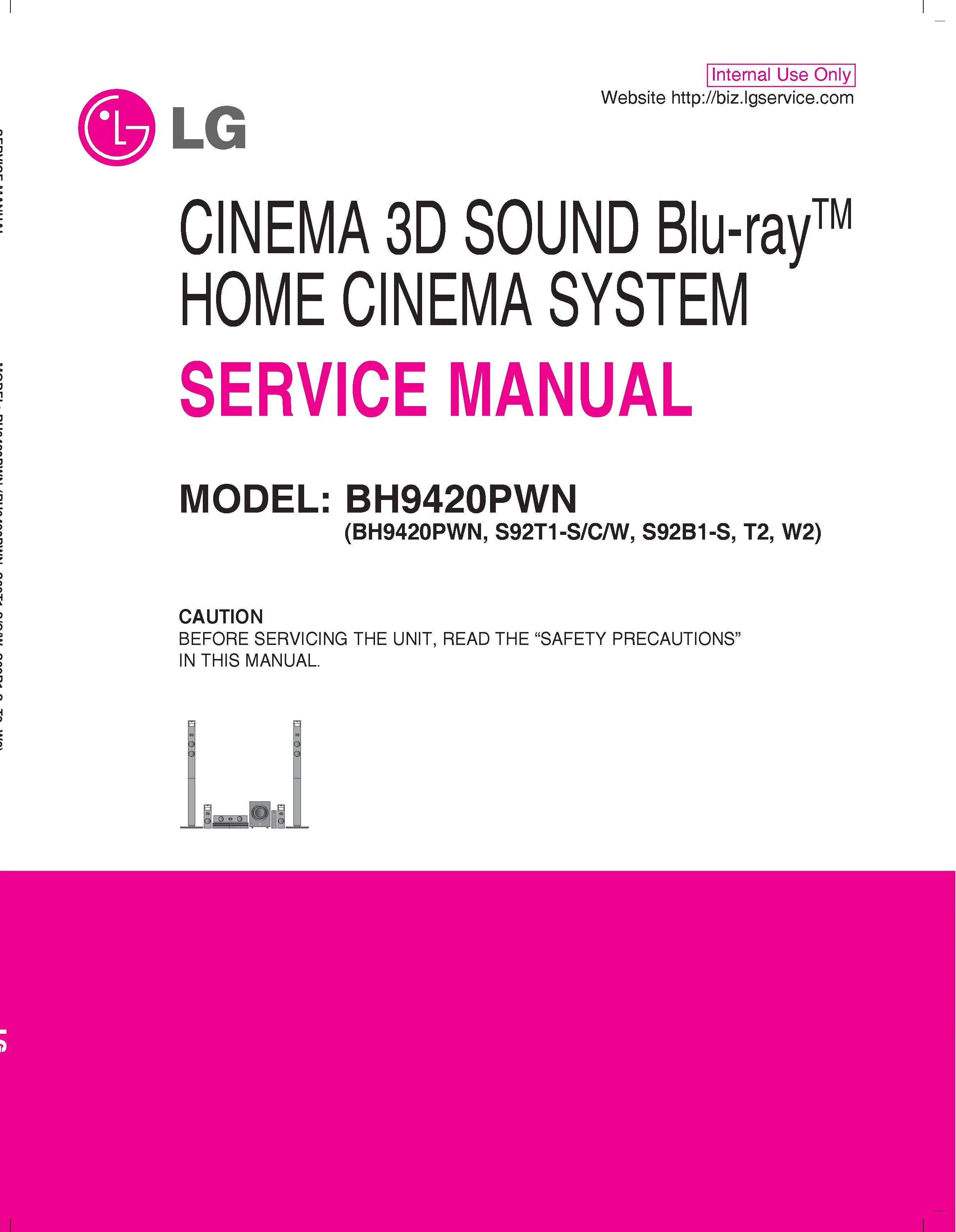 Lg bh9420pwn service manual cover