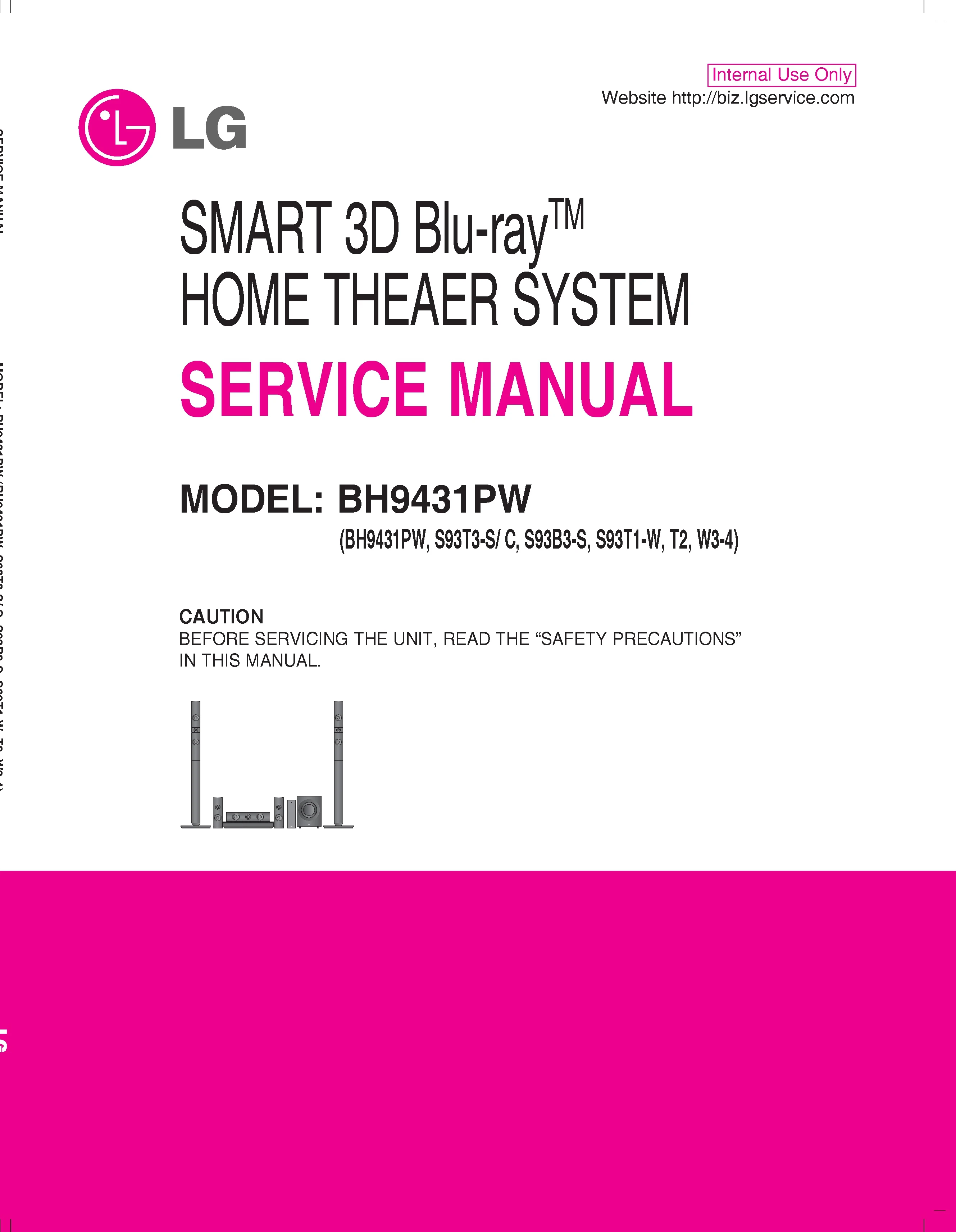 Lg bh9431pw service manual cover