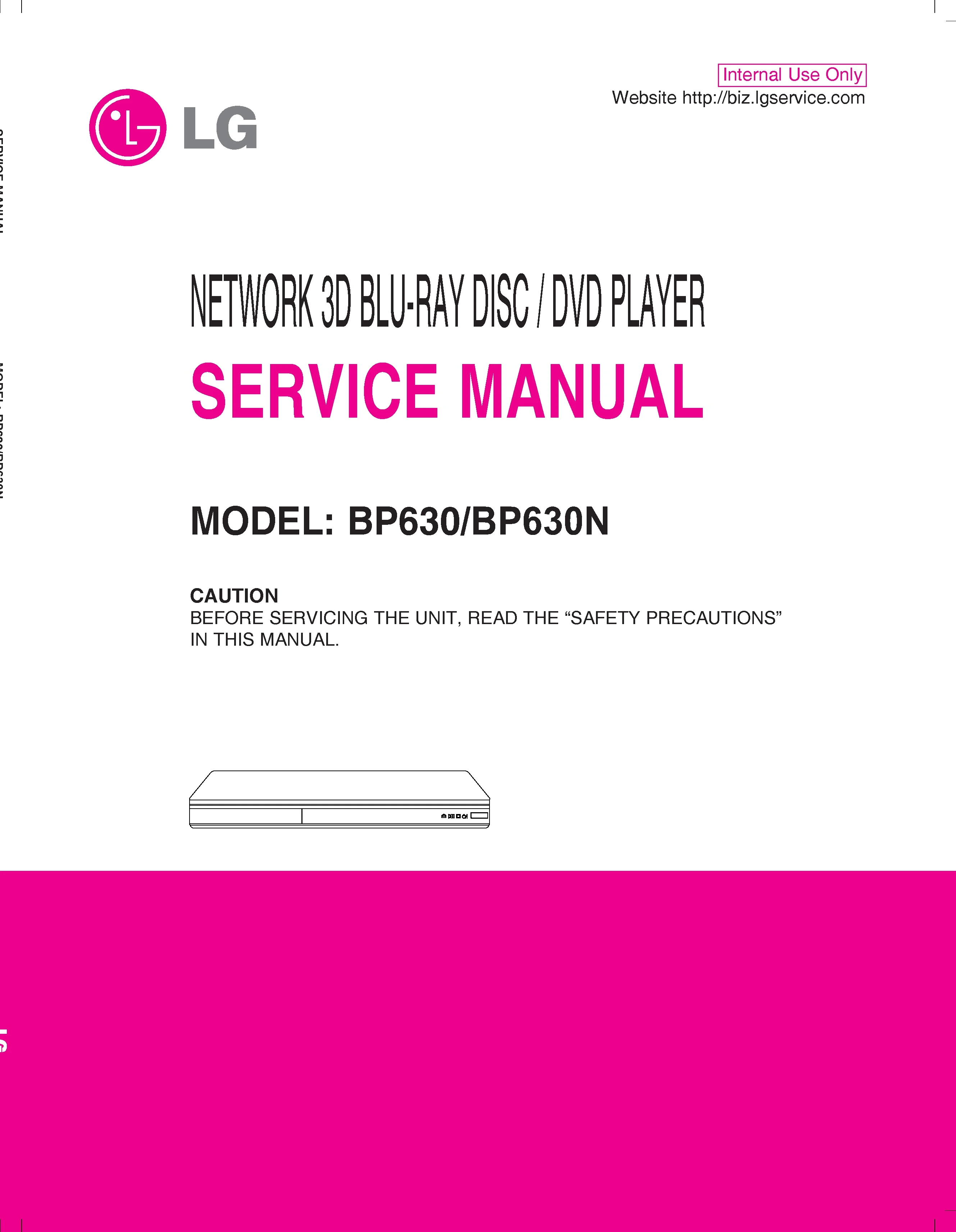 Lg bp630 bp630n service manual cover