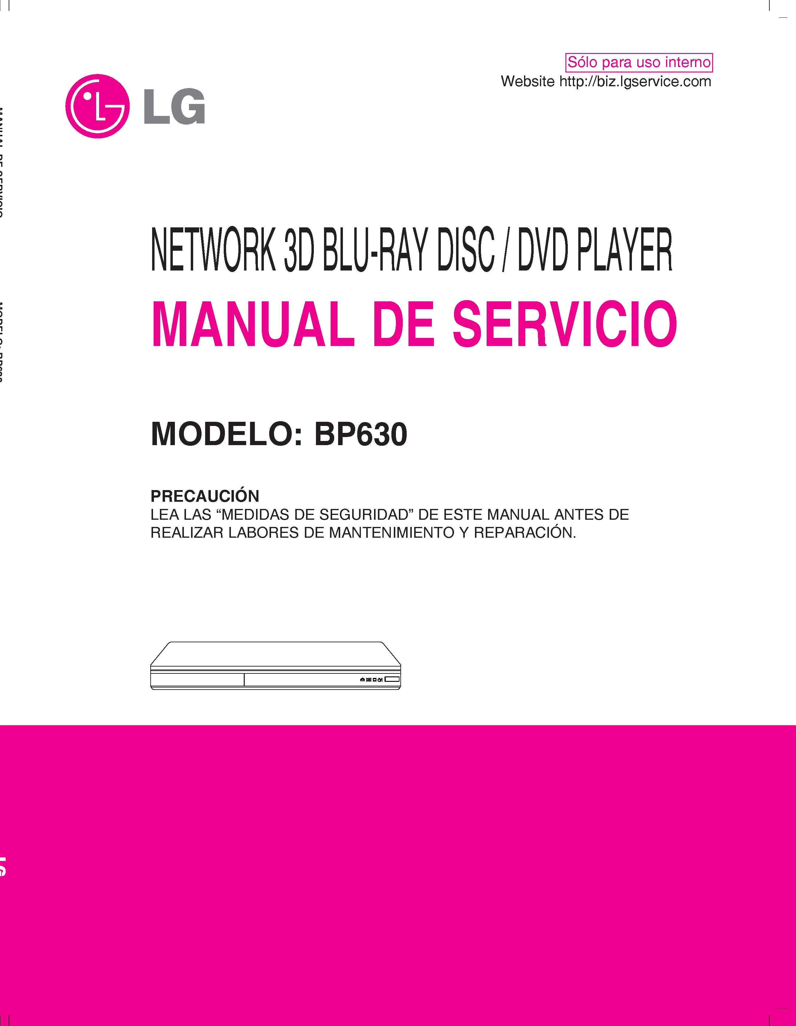 Lg bp630 es service manual cover