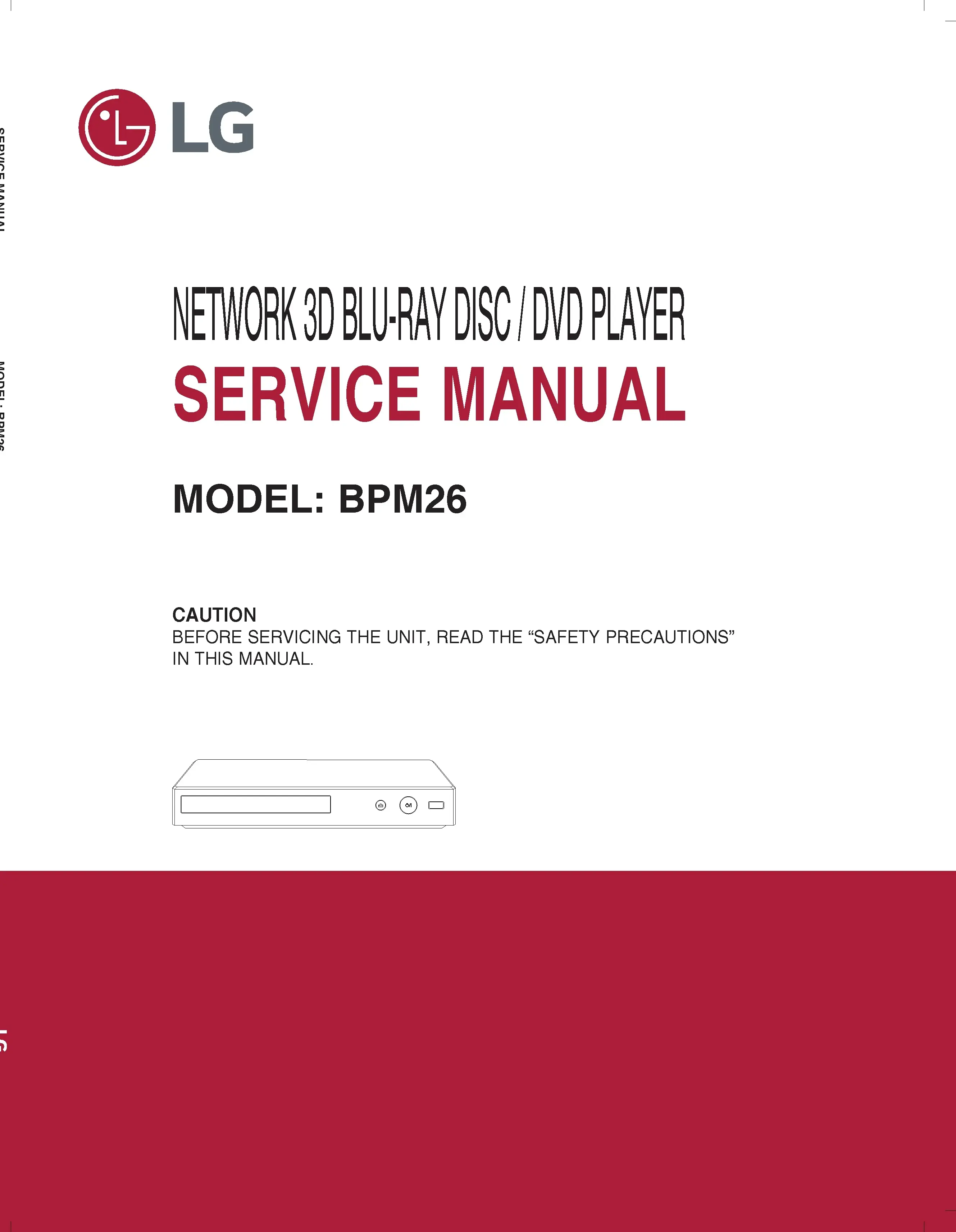 Lg bpm26 service manual cover