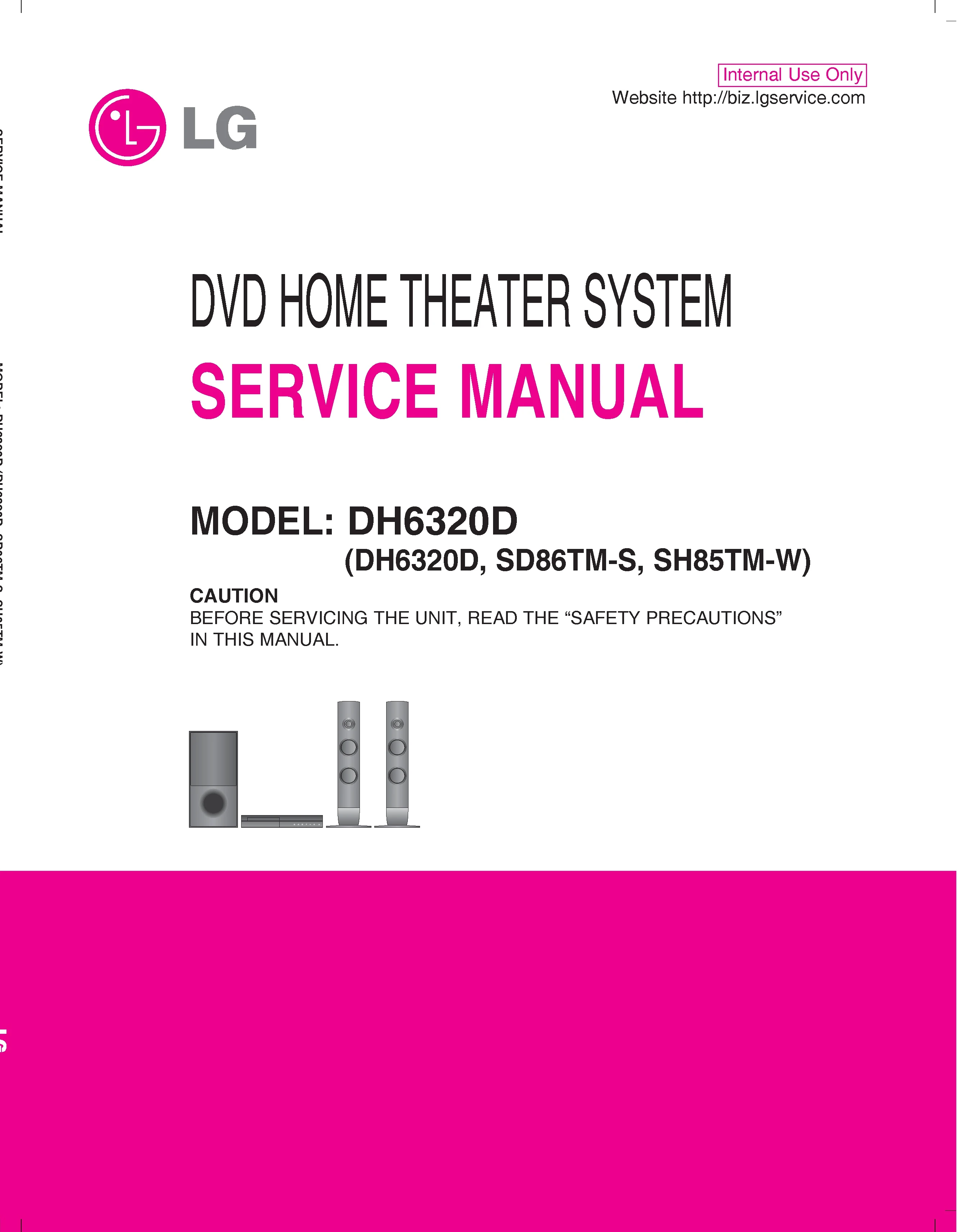 Lg dh6320d service manual cover