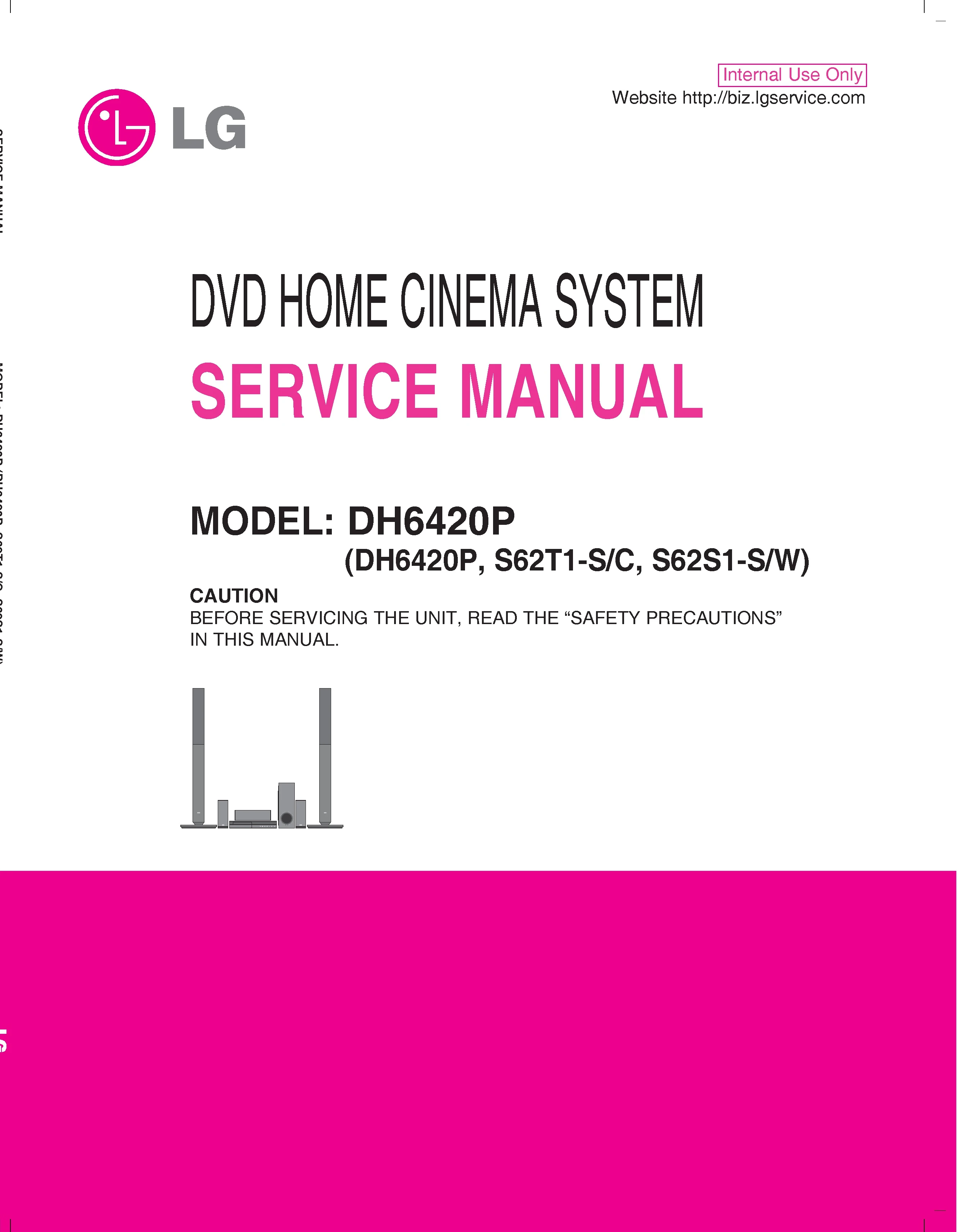 Lg dh6420p service manual cover