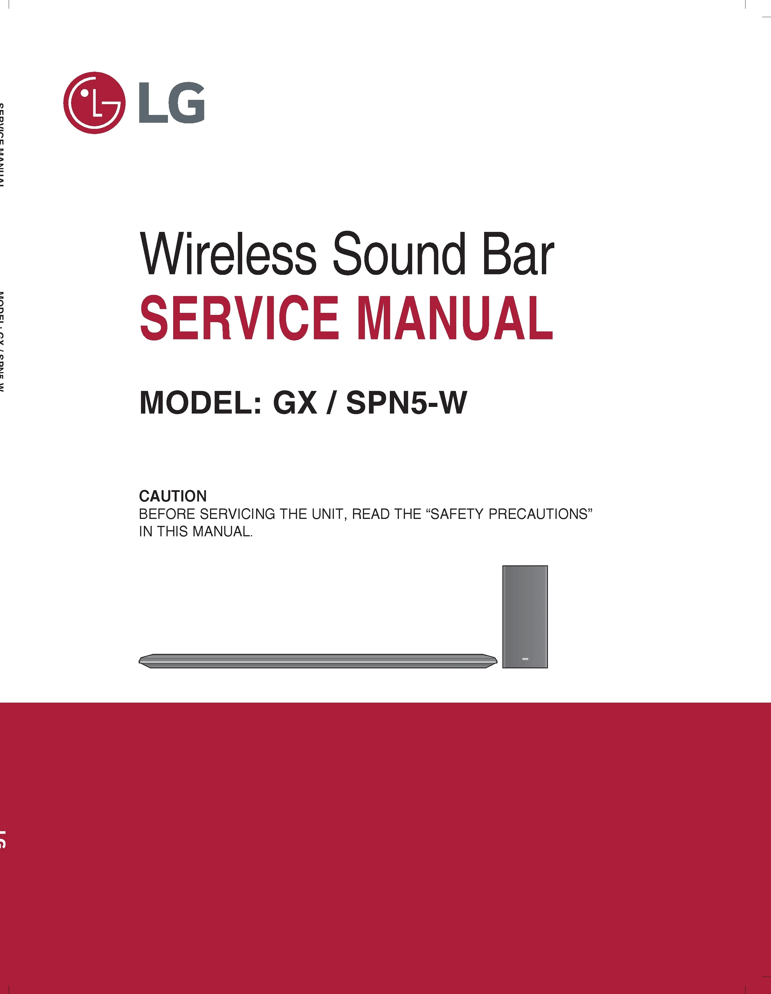 Lg gx spn5 w service manual cover